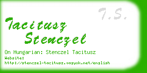 tacitusz stenczel business card